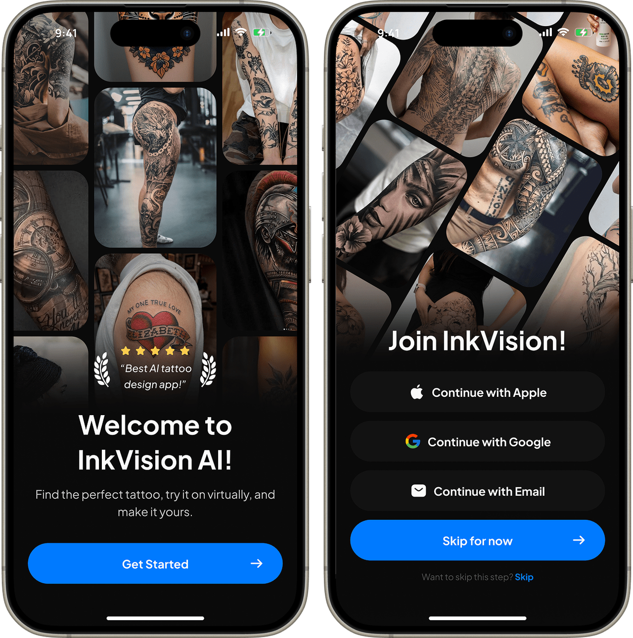 InkVision AI: Tattoo Generator screenshot