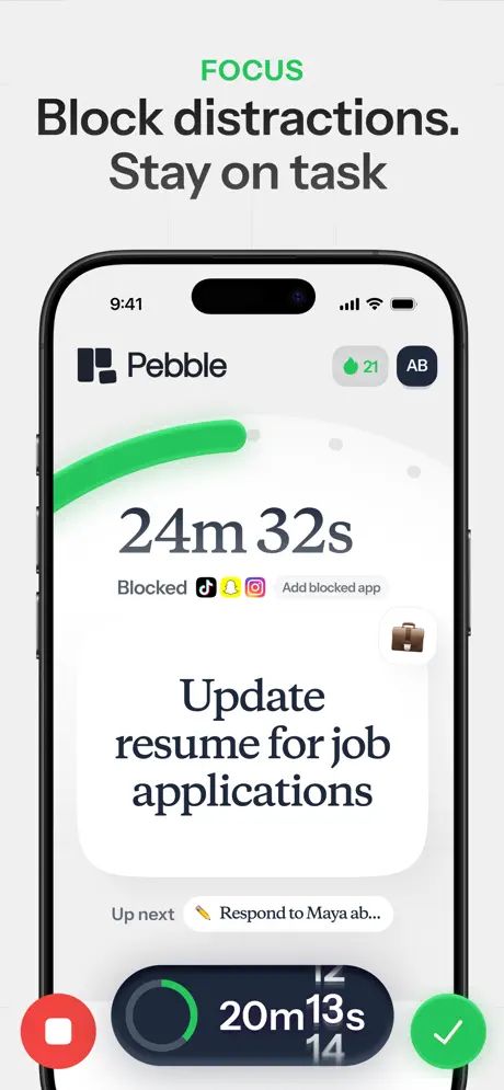 Pebble AI: To-Do & Focus, screenshot 3
